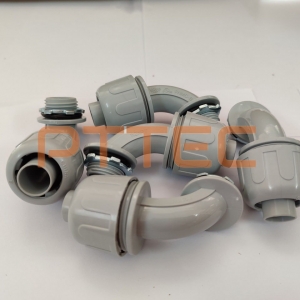 Đầu Nối Ống Ruột Gà nhựa PVC 90 độ